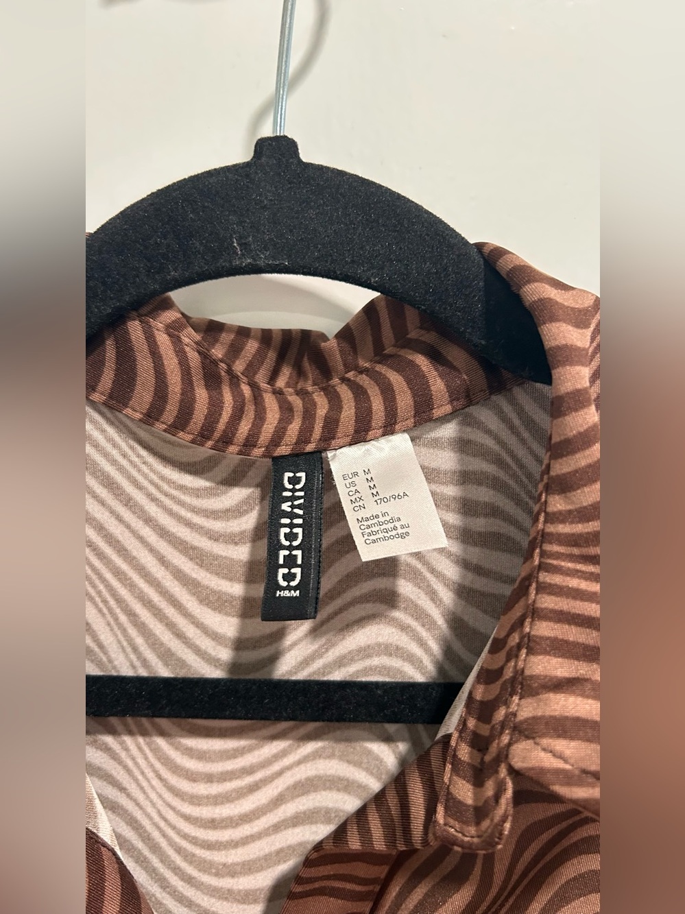 Divided Brown Ruched Button-Front Mini Dress - Picture 3 of 3
